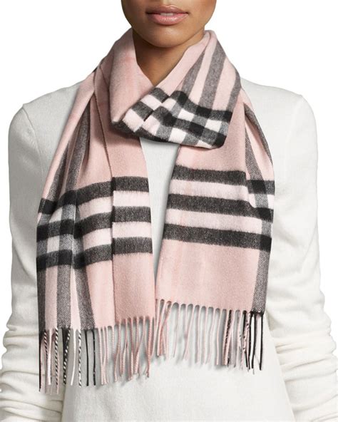 burberry giant check cashmere scarf pink|Burberry reversible check cashmere scarf.